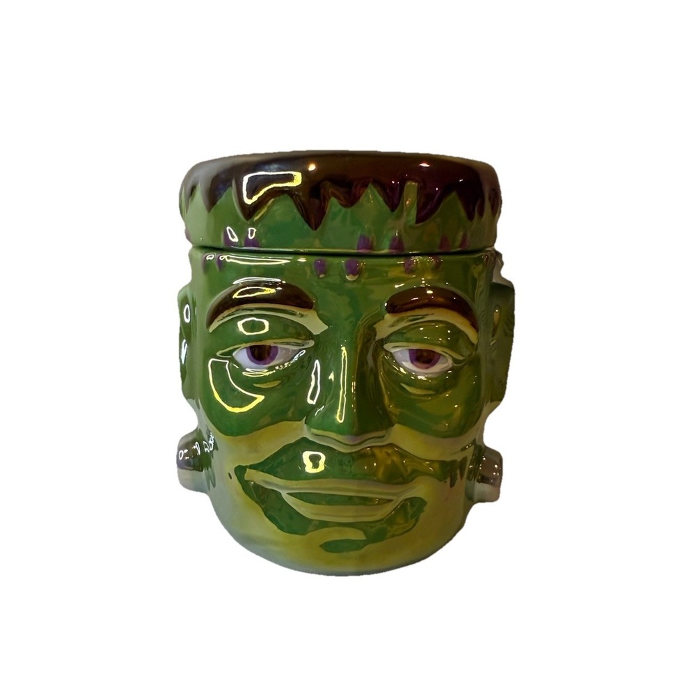 MARTHA‎ STEWART HALLOWEEN FRANKENSTEIN IRIDESCRNT HEAD CANDLE BOBBING FOR APPLES